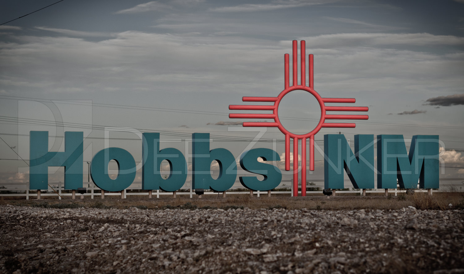 Hobbs NM City Sign Houston Commercial Architectural Photographer Dee Zunker