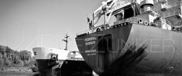 Welland Canal – Two Ships Passing