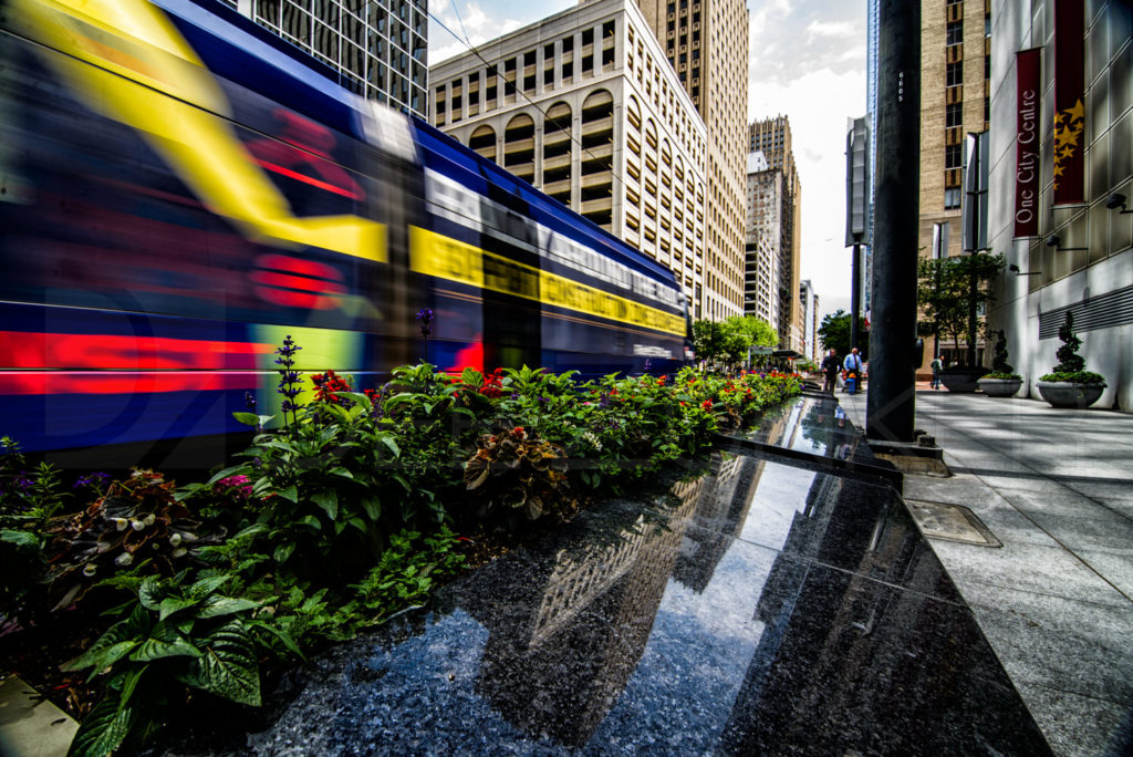 Metro Train in Downtown Houston | Commercial Architectural Photographer Dee Zunker