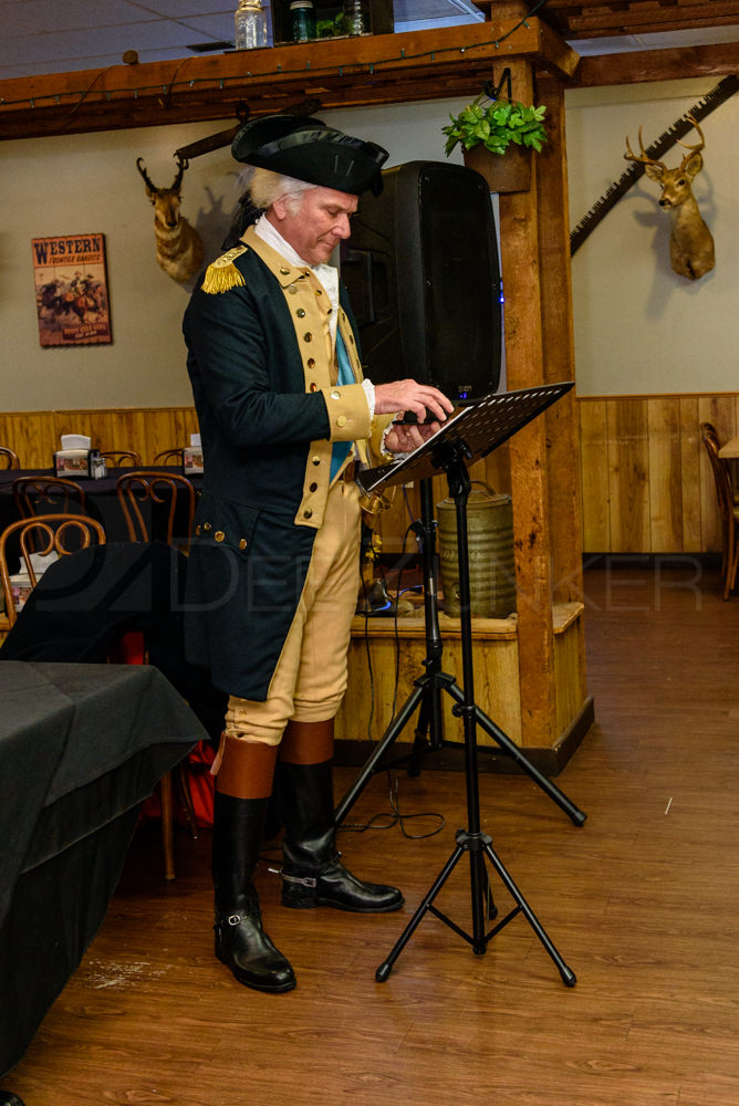 Wesley E. Wright presents "The Long Road Home" from his George Washington Lecture Series for the Bellaire Business Association at the January 19. 2017 Breakfast  20170119-BBA-GeorgeWashingtonLecture-013.dng  Houston Editorial Photographer Dee Zunker