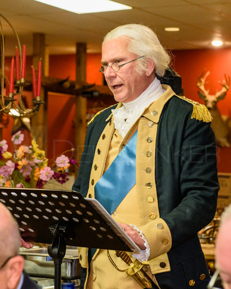 Wesley E. Wright presents "The Long Road Home" from his George Washington Lecture Series for the Bellaire Business Association at the January 19. 2017 Breakfast 20170119-BBA-GeorgeWashingtonLecture-017.dng Houston Editorial Photographer Dee Zunker