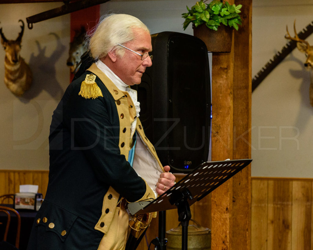 Wesley E. Wright presents "The Long Road Home" from his George Washington Lecture Series for the Bellaire Business Association at the January 19. 2017 Breakfast  20170119-BBA-GeorgeWashingtonLecture-020.dng  Houston Editorial Photographer Dee Zunker