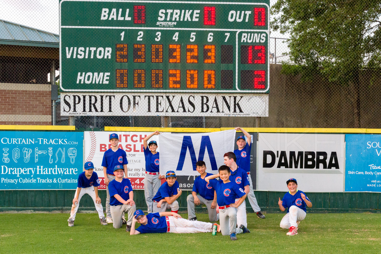 Bellaire Little League Majors Cubs Rockies 20180512