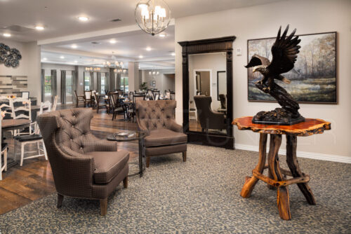Dining room interior photo at Spring Cypress Assisted Living - Houston TX