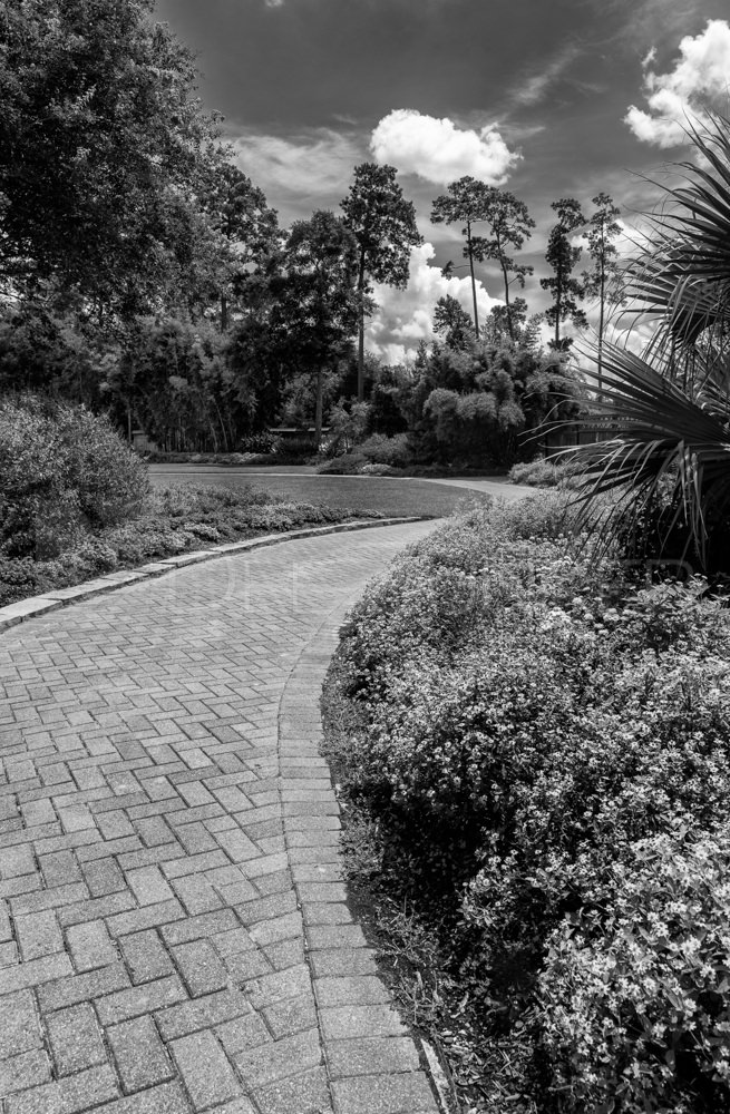 Brick Path through Mercer Gardens Spring TX   201808-SpringTx-007.psd  Houston Commercial Architectural Photographer Dee Zunker