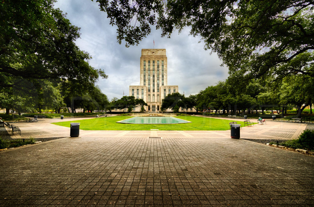 City Hall on a Weekend Morning  HoustonCityHallWeekend_Signature.psd  Houston Commercial Architectural Photographer Dee Zunker