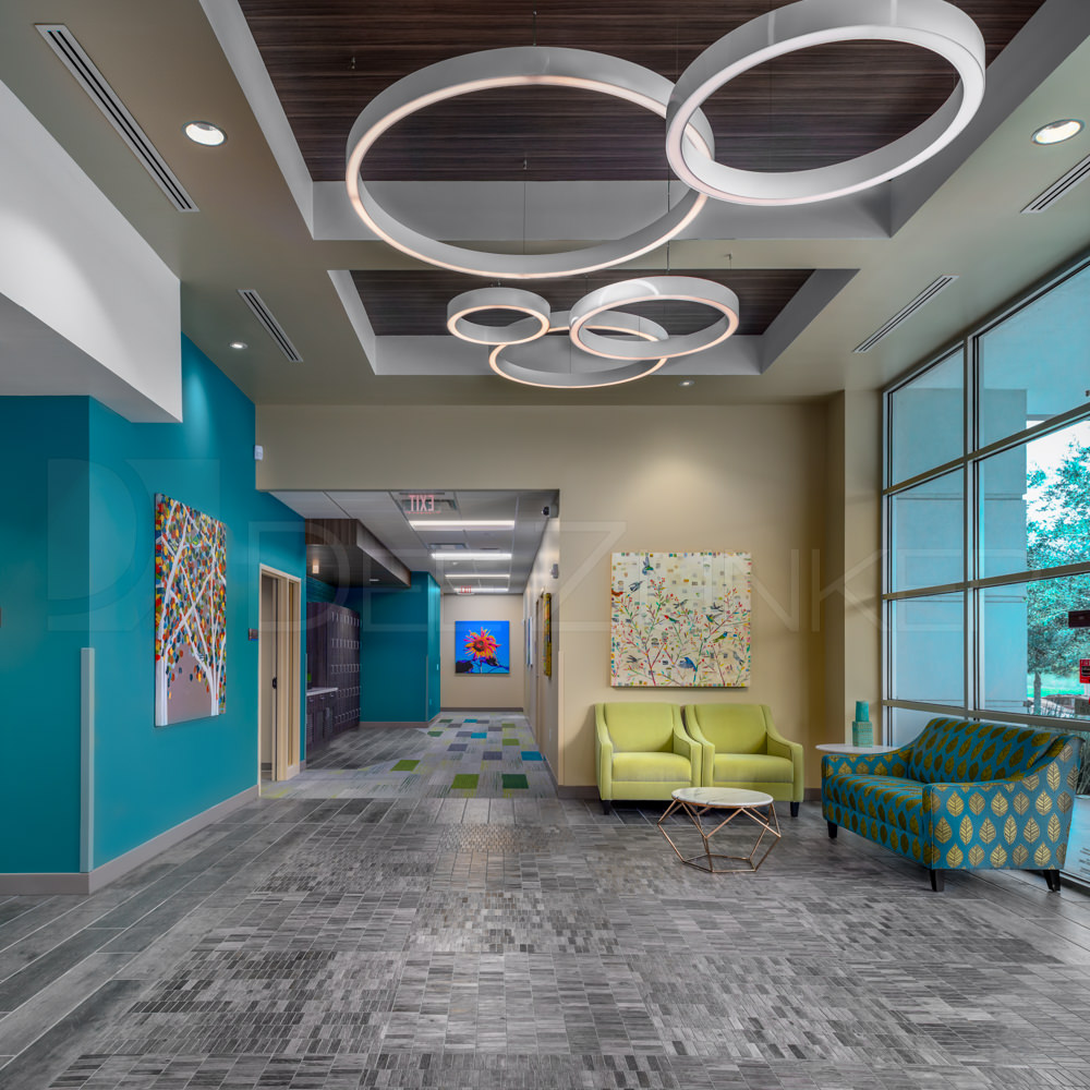 Lobby Lighting Lakeview Health - Woodlands TX  Lakeview-201801-003a.psd  Houston Commercial Photographer Dee Zunker