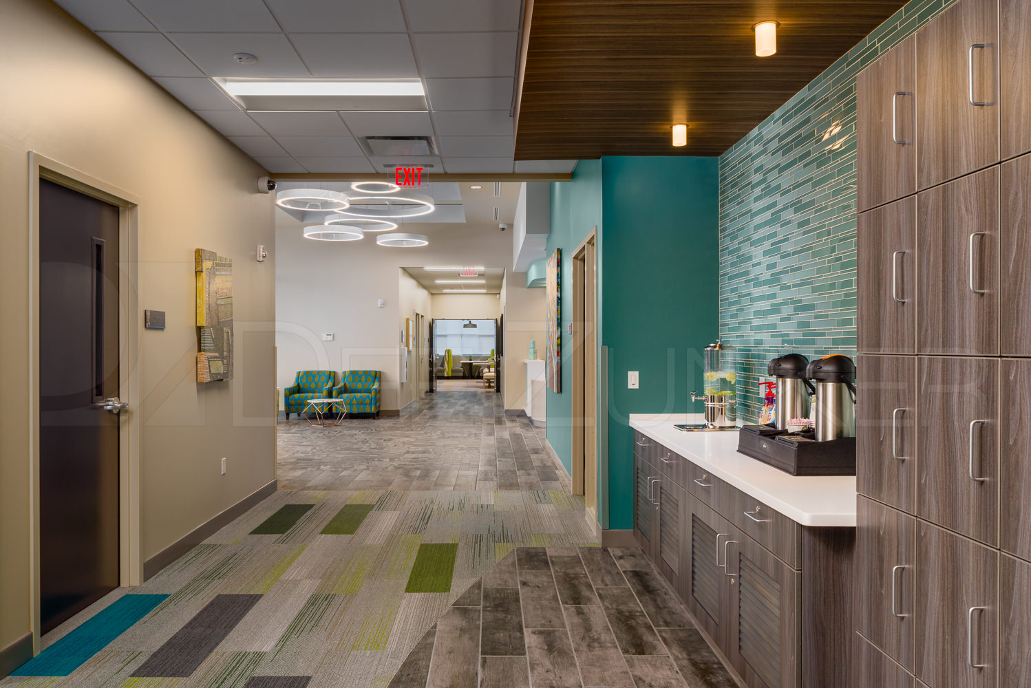 Coffee Bar with Lockers Lakeview Health - The Woodlands TX  Lakeview-201801-005.psd  Houston Commercial Photographer Dee Zunker
