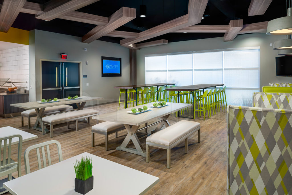 Dining Room Seating Lakeview Health - The Woodlands TX  Lakeview-201801-007.jpg  Houston Commercial Photographer Dee Zunker