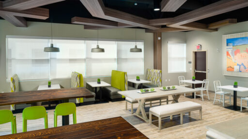 Architectural interior of Dining Room Entrance Lakeview Health - The Woodlands TX