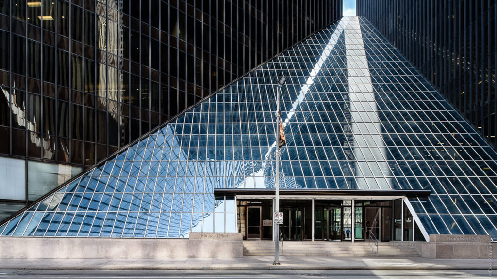 Pennzoil Place Exterior Downtown Houston Architecture Photography  Pennzoil-Place-005.psd  Houston Commercial Architectural Photographer Dee Zunker