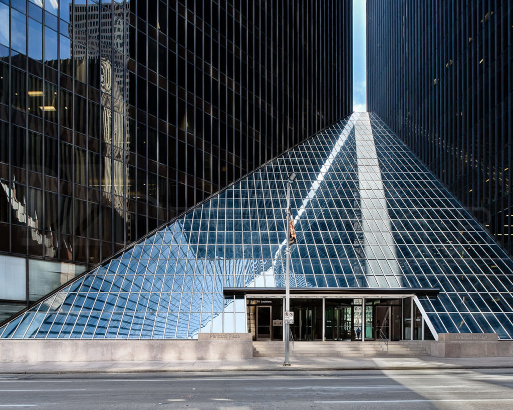 Pennzoil Place Exterior Downtown Houston Architecture Photography  Pennzoil-Place-005.psd  Houston Commercial Architectural Photographer Dee Zunker