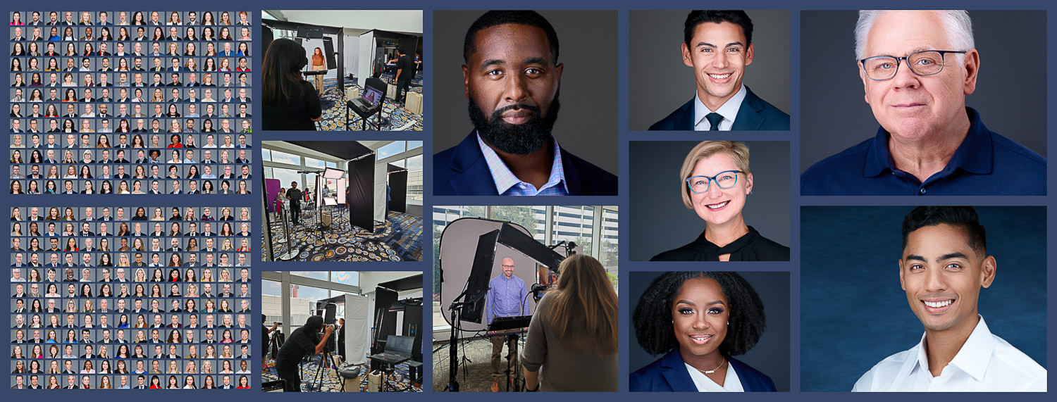 Professional headshots taken from the Premium headshot station during a trade show  in downtown Houston