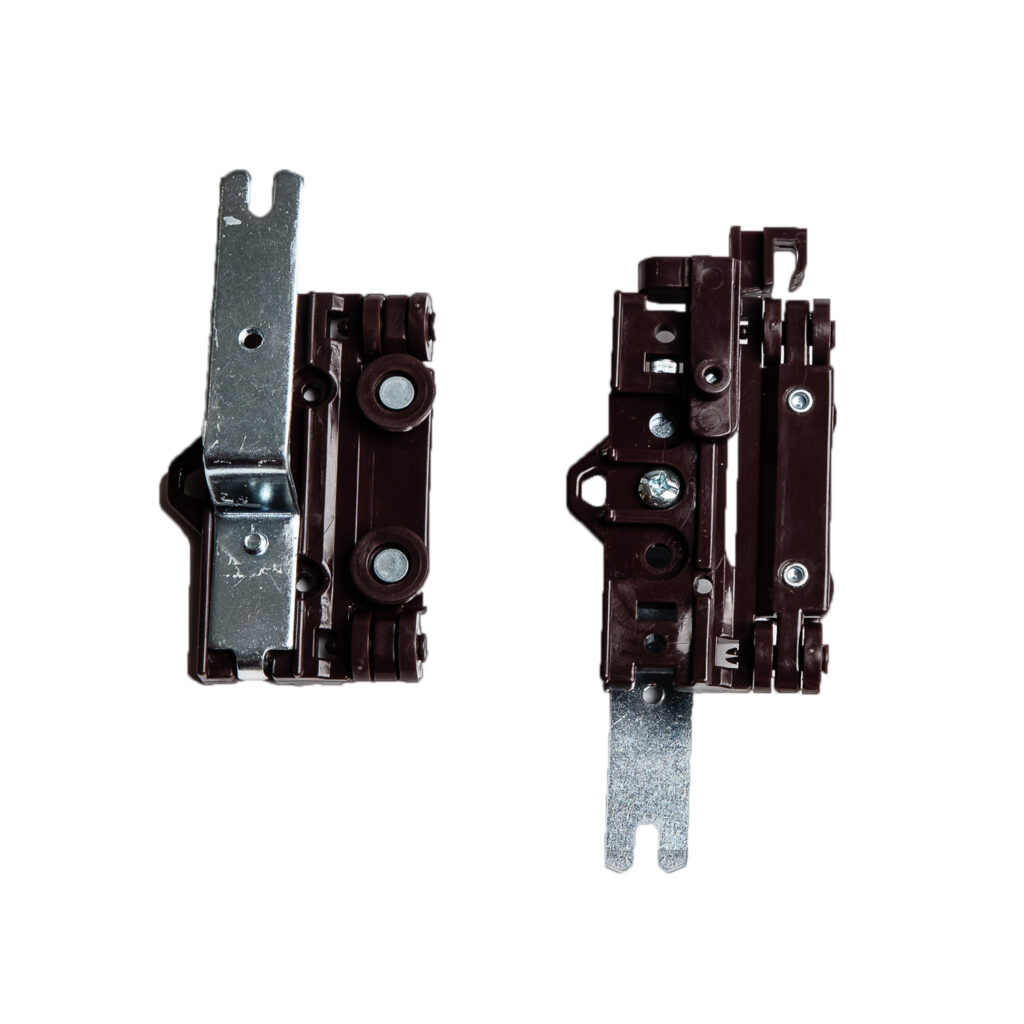 Curtain hardware photographed for an online catalog on white background