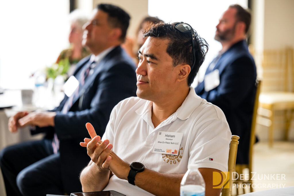 Conference photography of seminar attendee