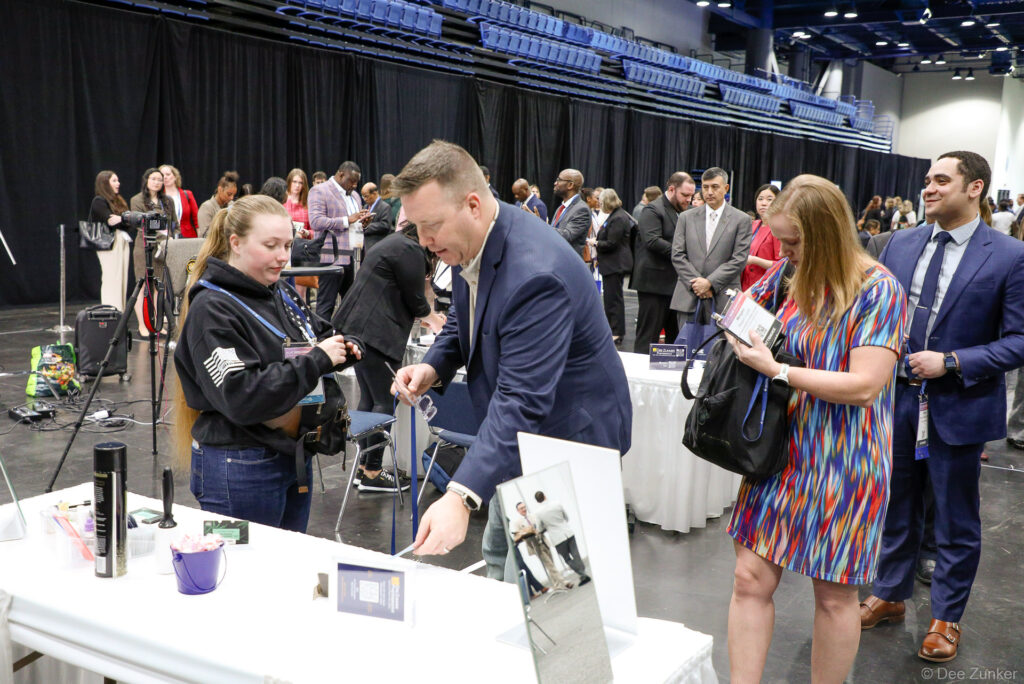 Primping and checkin Station for headshot station at George R Brown Convention Center Houston TX