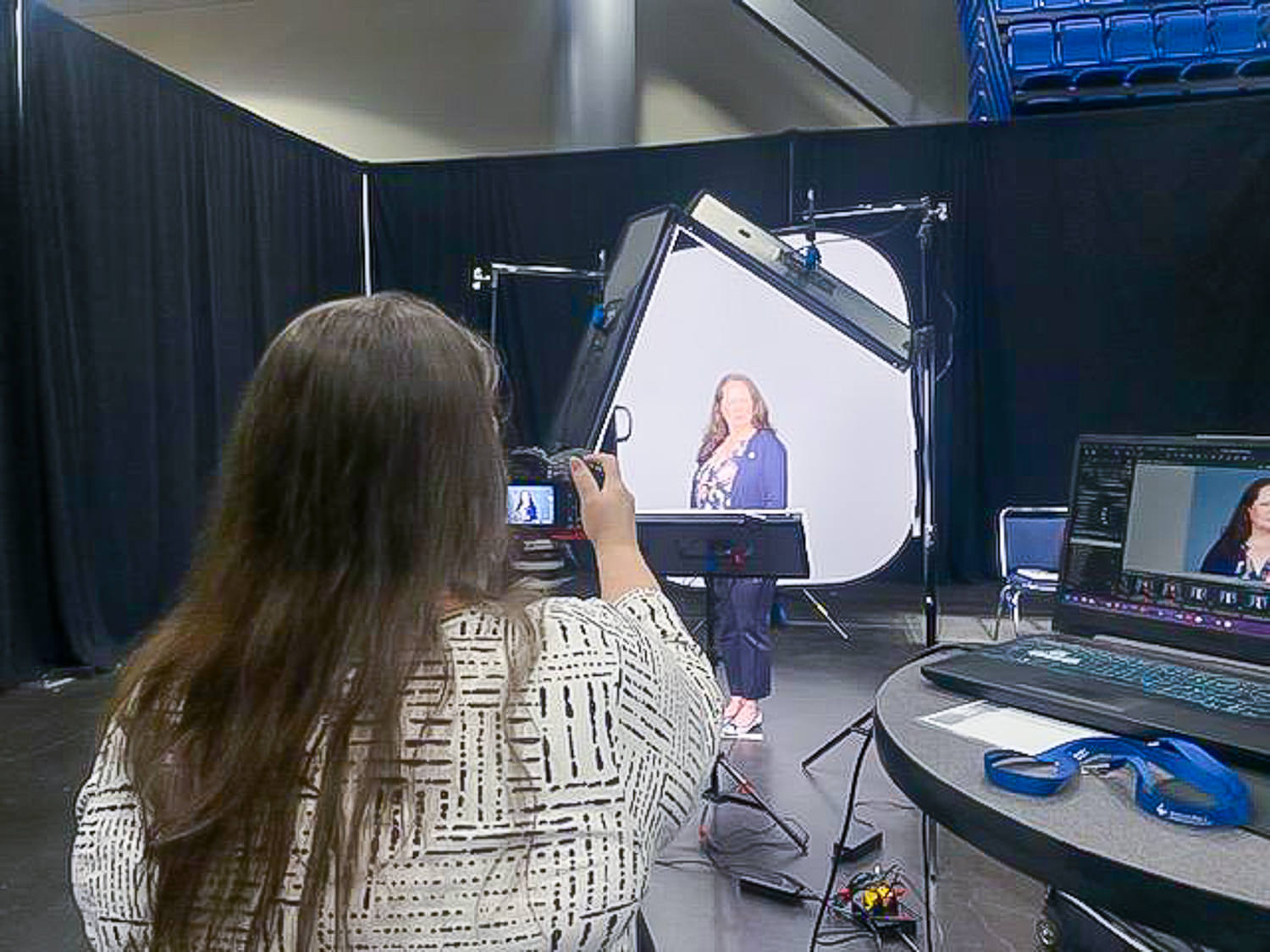 Image capture at headshot station at george R Brown Convention Center in downtown Housotn, TX