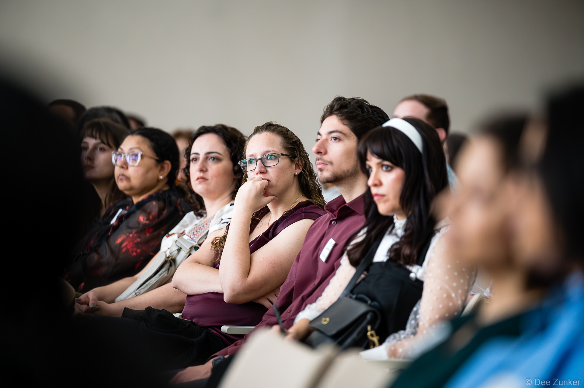 Engaged attendees seated in rows at Gulf Coast Green 2026 conference, AIA Houston event at The Ismaili Center, Houston TX.