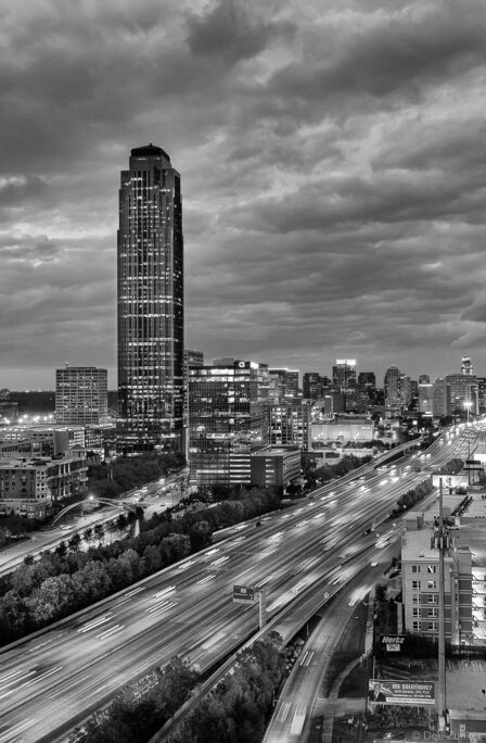 Sometimes you think the weather is not coorperating, but it turns out it is only making your image better.
*
Williams Tower in Houston, TX at Twlight
*
*
